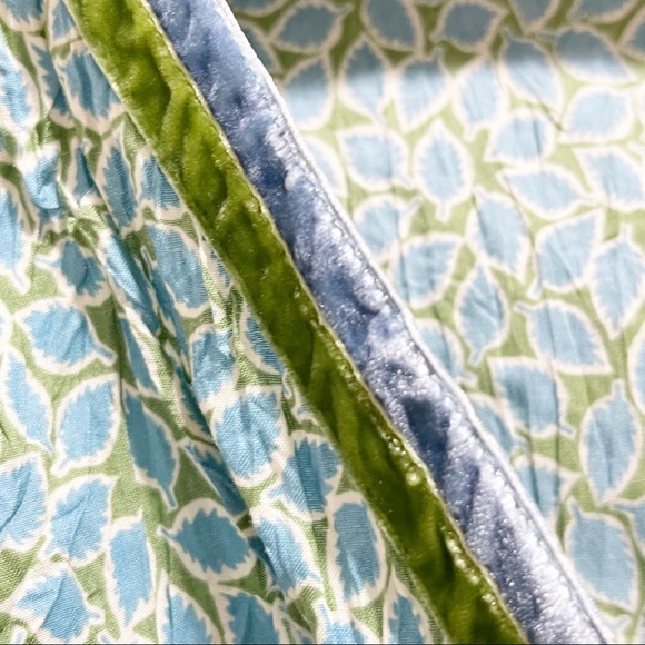 BODEN Leaf Print Surplice Top Velvet Trim - Picture 4 of 6